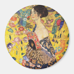 Gustav Klimt Dame mit Fächer Magnet