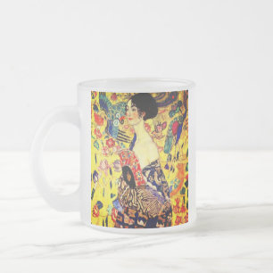 Gustav Klimt Dame mit Fächer Mattglastasse