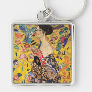 Gustav Klimt - Dame mit Fächer Schlüsselanhänger