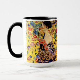 Gustav Klimt Dame mit Fächer Tasse