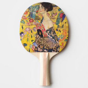 Gustav Klimt - Dame mit Fächer Tischtennis Schläger