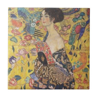 Gustav Klimt - Dame With Fan Painting Fliese