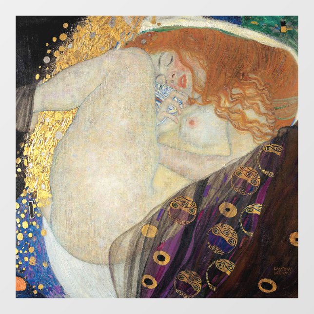 Gustav Klimt - Danae Fensteraufkleber (Blatt)