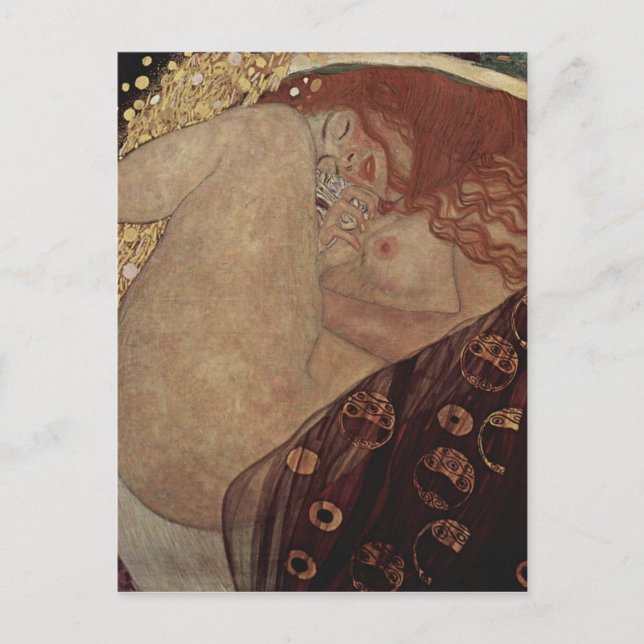 Gustav Klimt - Danae - schöne Grafik Postkarte (Vorderseite)