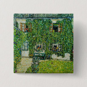 Gustav Klimt - Das Haus Guardaboschi Button
