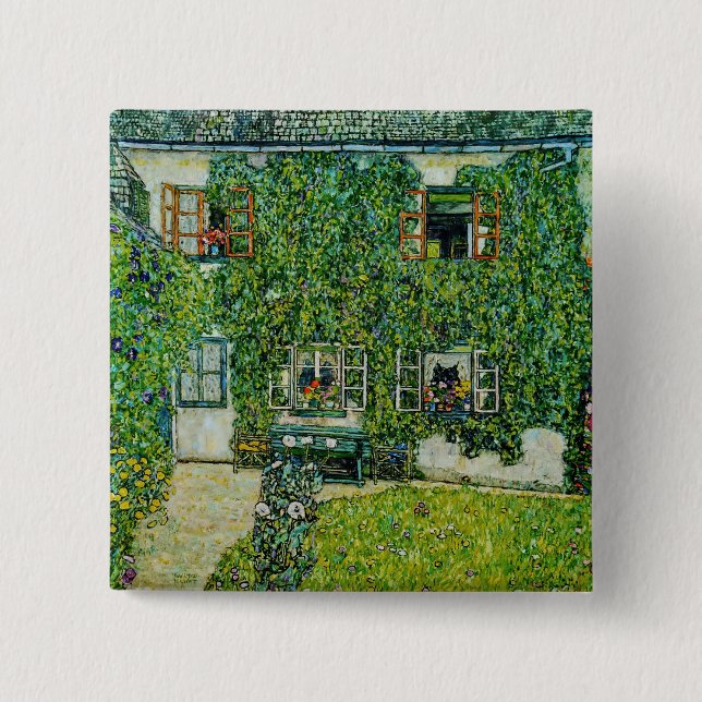 Gustav Klimt - Das Haus Guardaboschi Button (Vorderseite)