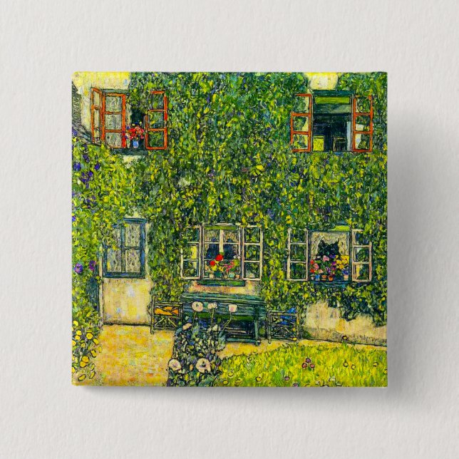 Gustav Klimt Das Haus Guardaboschi Button (Vorderseite)