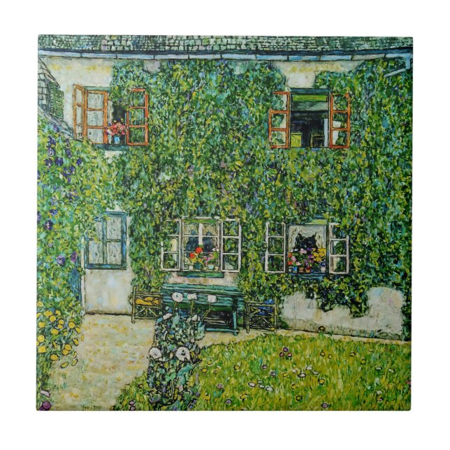 Gustav Klimt - Das Haus Guardaboschi Fliese (Vorderseite)