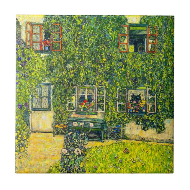 Gustav Klimt Das Haus Guardaboschi Fliese (Vorderseite)