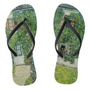 Gustav Klimt - Das Haus Guardaboschi Flip Flops
