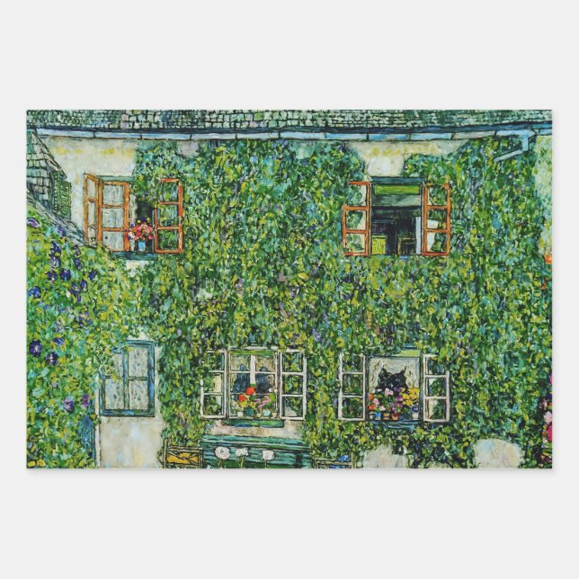 Gustav Klimt - Das Haus Guardaboschi Geschenkpapier Set (Vorderseite)