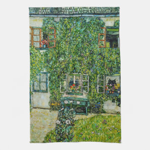 Gustav Klimt - Das Haus Guardaboschi Geschirrtuch