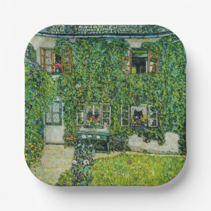 Gustav Klimt - Das Haus Guardaboschi Pappteller