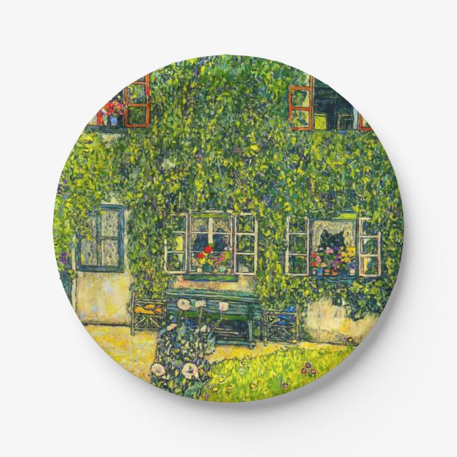 Gustav Klimt Das Haus Guardaboschi Pappteller (Vorderseite)