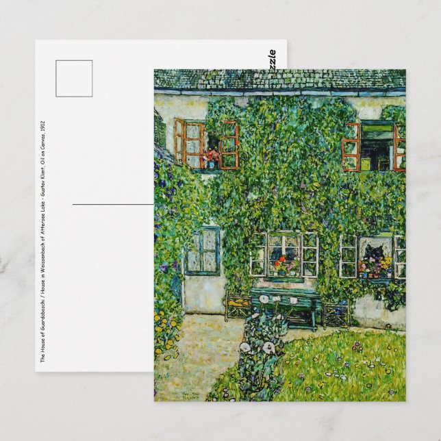 Gustav Klimt - Das Haus Guardaboschi Postkarte (Vorne/Hinten)