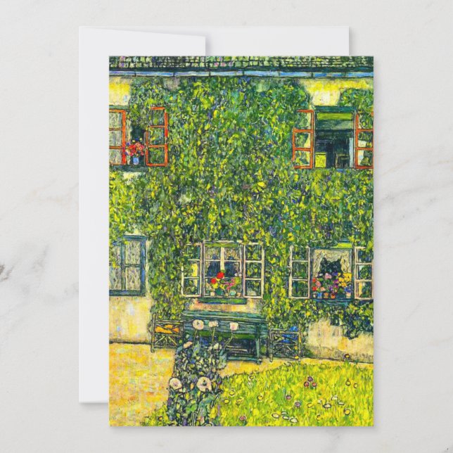 Gustav Klimt Das Haus Guardaboschi Save The Date (Vorderseite)