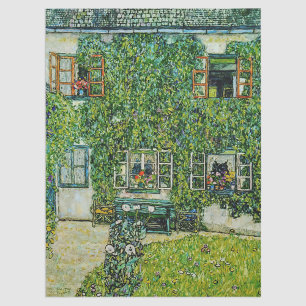 Gustav Klimt - Das Haus Guardaboschi Seidenpapier