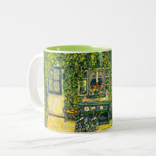 Gustav Klimt Das Haus Guardaboschi Zweifarbige Tasse (Vorderseite Links)