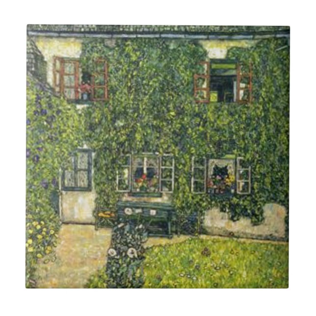Gustav Klimt - das Haus von Guardaboschi Fliese (Vorderseite)