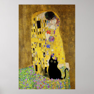 Gustav Klimt Das Kiss Kat Poster
