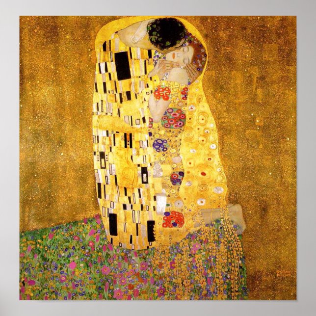 Gustav Klimt Das Kiss Poster (Vorne)