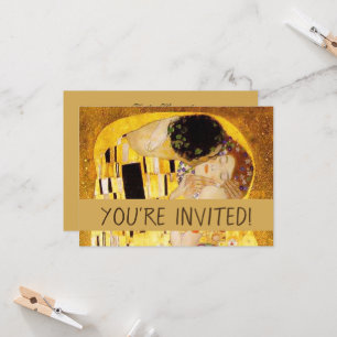 Gustav Klimt Das klassische Kiss-Gemälde Einladung