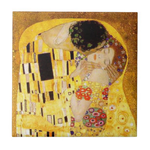 Gustav Klimt Das klassische Kiss-Gemälde Fliese
