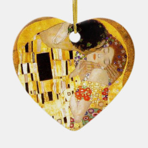 Gustav Klimt Das klassische Kiss-Gemälde Keramikornament