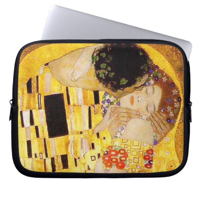Gustav Klimt Das klassische Kiss-Gemälde Laptopschutzhülle (Vorderseite)