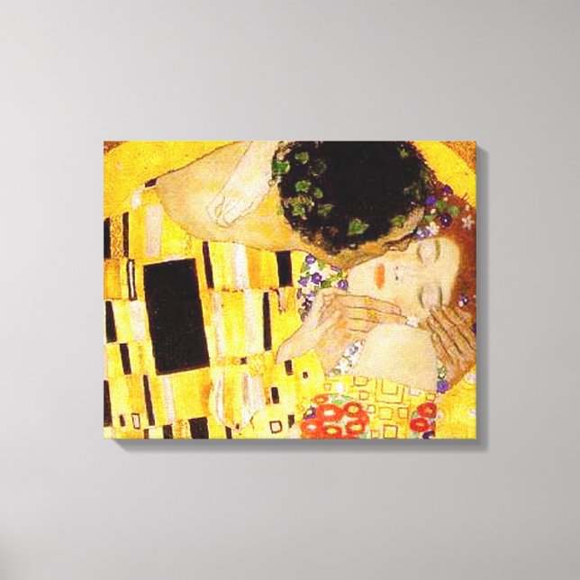 Gustav Klimt Das klassische Kiss-Gemälde Leinwanddruck (Vorderseite)