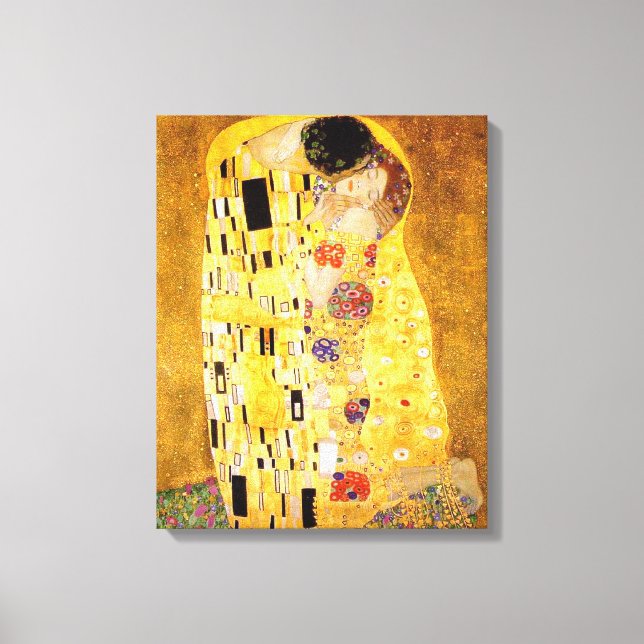 Gustav Klimt Das klassische Kiss-Gemälde Leinwanddruck (Vorderseite)