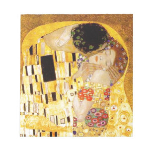 Gustav Klimt Das klassische Kiss-Gemälde Notizblock