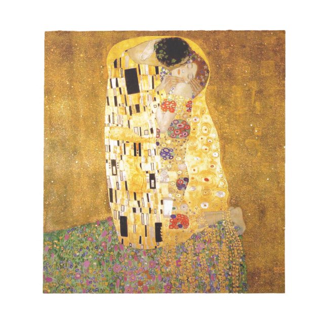 Gustav Klimt Das klassische Kiss-Gemälde Notizblock (Vorderseite)