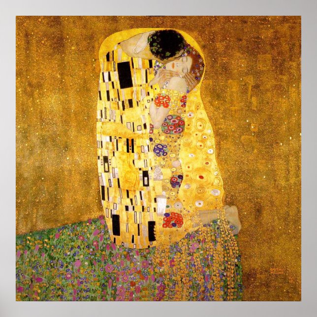 Gustav Klimt Das klassische Kiss-Gemälde Poster (Vorne)