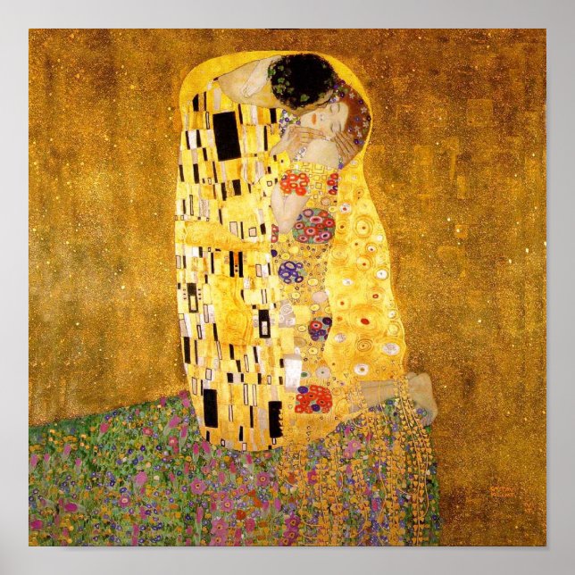 Gustav Klimt Das klassische Kiss-Gemälde Poster (Vorne)
