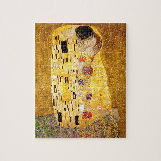 Gustav Klimt Das klassische Kiss-Gemälde Puzzle (Vertikal)
