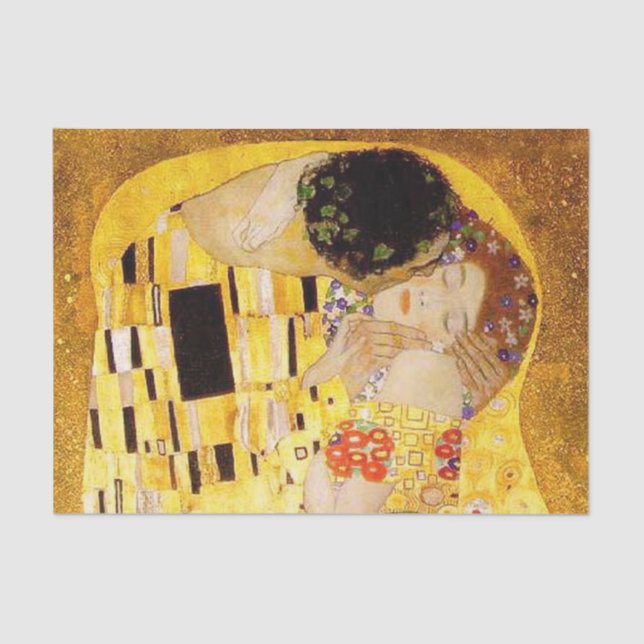 Gustav Klimt Das klassische Kiss-Gemälde Seidenpapier (Vorderseite)