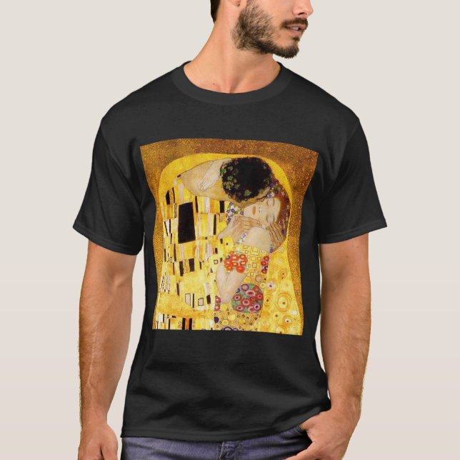 Gustav Klimt Das klassische Kiss-Gemälde T-Shirt (Vorderseite)