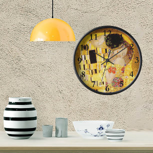 Gustav Klimt Das klassische Kiss-Gemälde Uhr