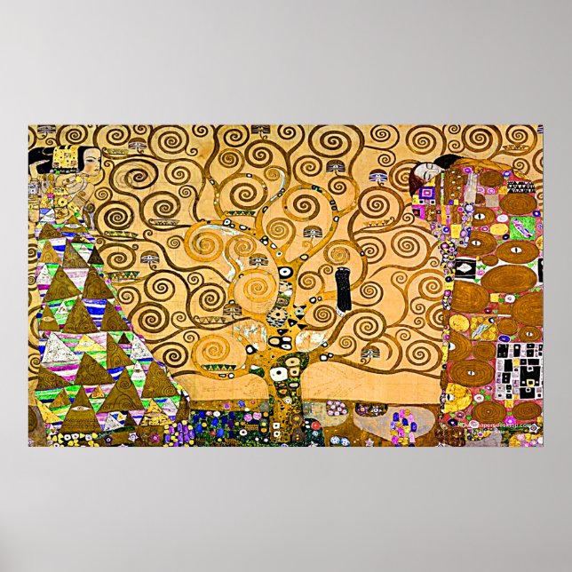 Gustav Klimt 'Der Baum des Lebens' Poster (Vorne)