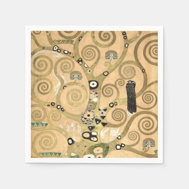 Gustav Klimt - Der Baum des Lebens, Stoclet Frieze Serviette (Vorderseite)