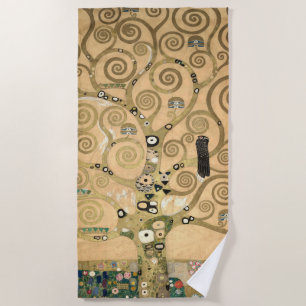 Gustav Klimt - Der Baum des Lebens, Stoclet Frieze Strandtuch