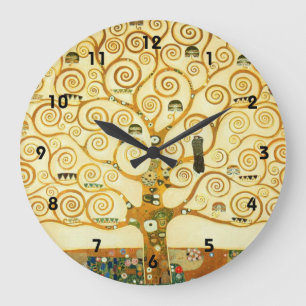 Gustav Klimt Der Baum Des Lebens Vintage Art Nouve Große Wanduhr