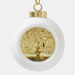 Gustav Klimt Der Baum des Lebens Vintage Art Nouve Keramik Kugel-Ornament