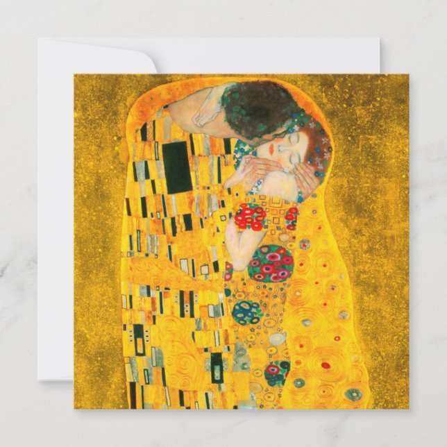 Gustav Klimt Der Kiss Einladung (Vorderseite)