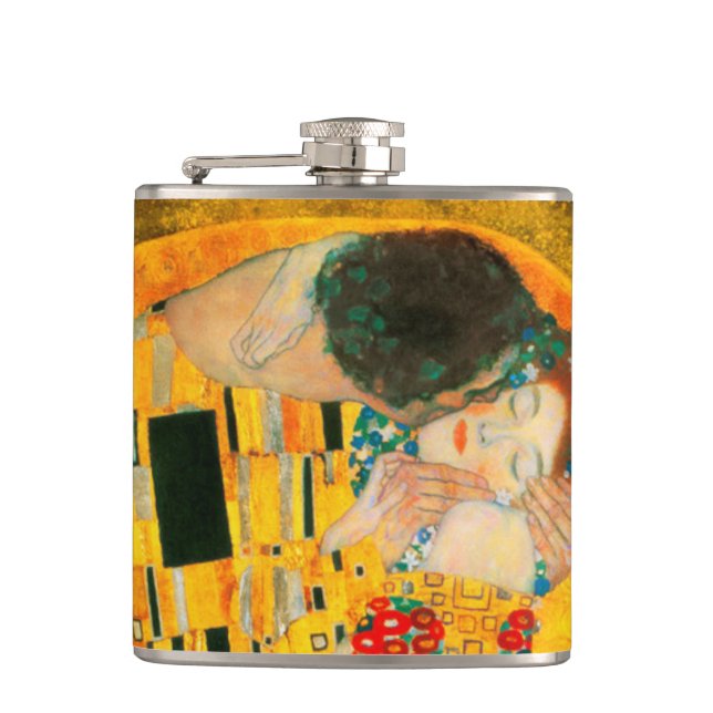 Gustav Klimt Der Kiss Flachmann (Vorderseite)