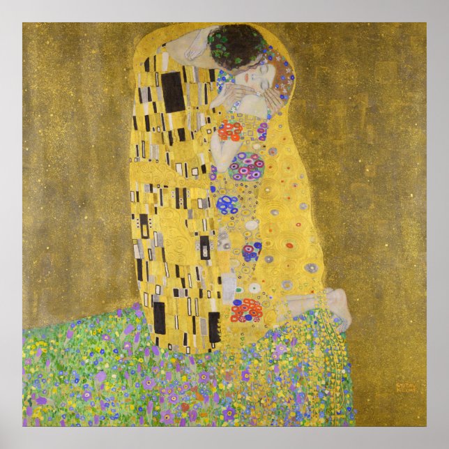 Gustav Klimt Der Kiss ist wieder lebendig. Poster (Vorne)