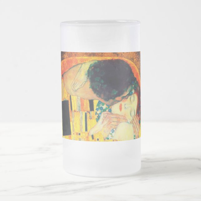 Gustav Klimt Der Kiss Mattglas Bierglas (Mittel)