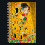 Gustav Klimt Der Kiss Notizbuch<br><div class="desc">Notizbuch mit Gustav Klimts Ölgemälde mit Goldblatt Der Kuss (1908). Ein Mann und eine Frau, die leuchtende goldene Farben tragen, sich liebevoll umarmen und in einem Feld von Blume küssen. Ein großartiges Geschenk für Jugendliche und österreichische Kunstliebhaber.</div>