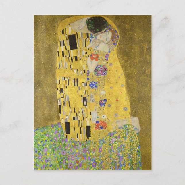 Gustav Klimt Der Kiss Postkarte (Vorderseite)